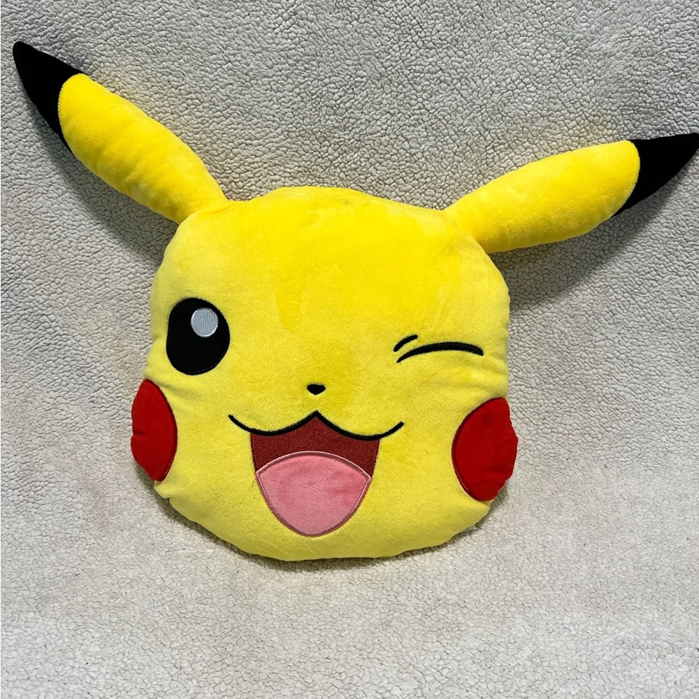 Pikachu Plush Pillow - Yellow and Red
